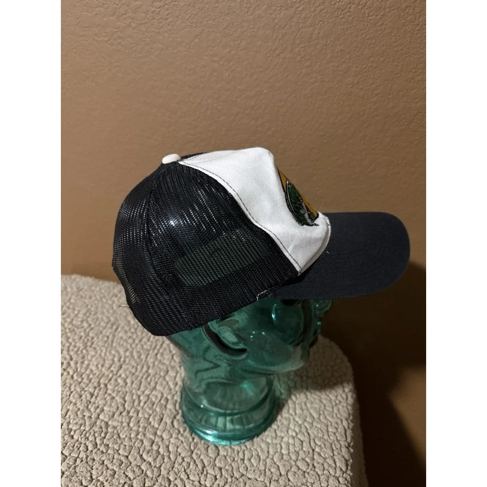 Bass Pro Shops Hat Cap Snap Back Mens One Size Black Mesh Trucker Fishing Logo